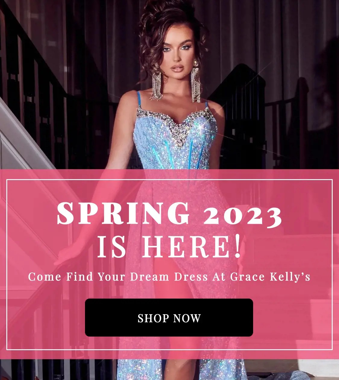 Model Wearing Portia and Scarlett Prom Dress