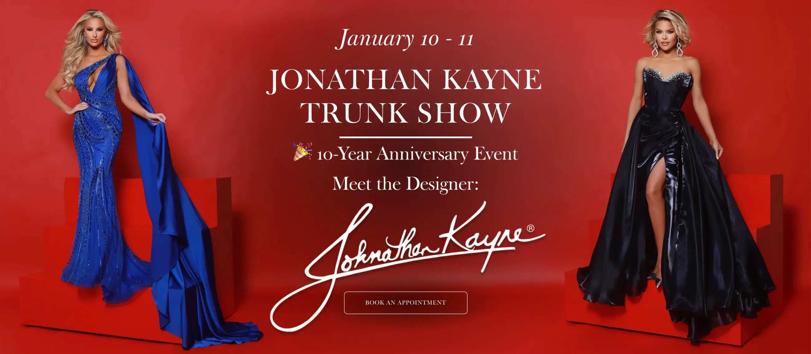Jonathan Kayne Trunk Show Banner for Desktop