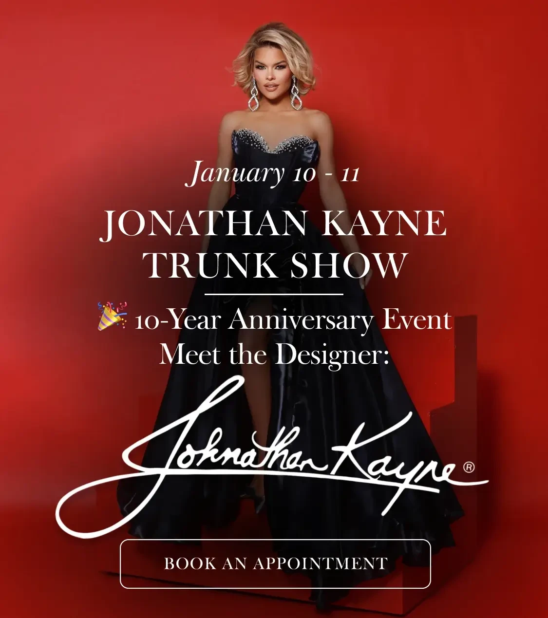 Jonathan Kayne Trunk Show Banner for Mobile